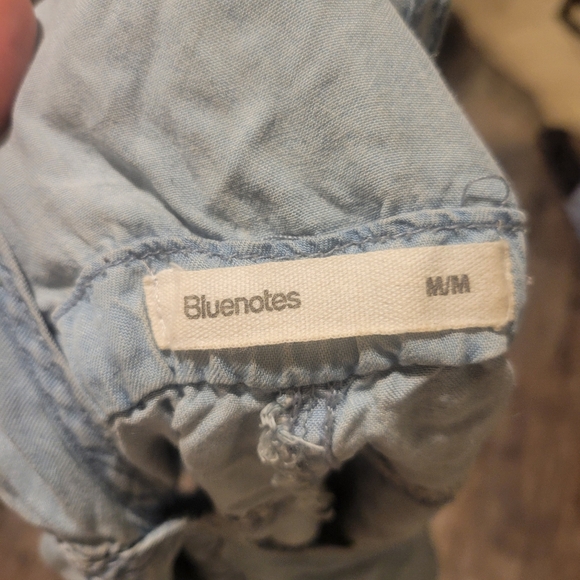 Used Bluenotes denim shirt overalls size Medium - Picture 2 of 4